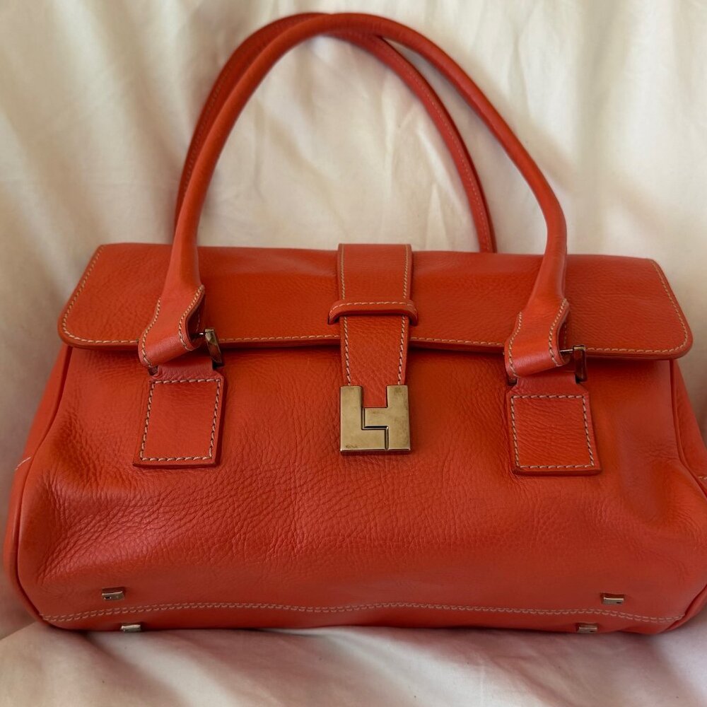 Lambertson Truex Leather Top Handle Bag